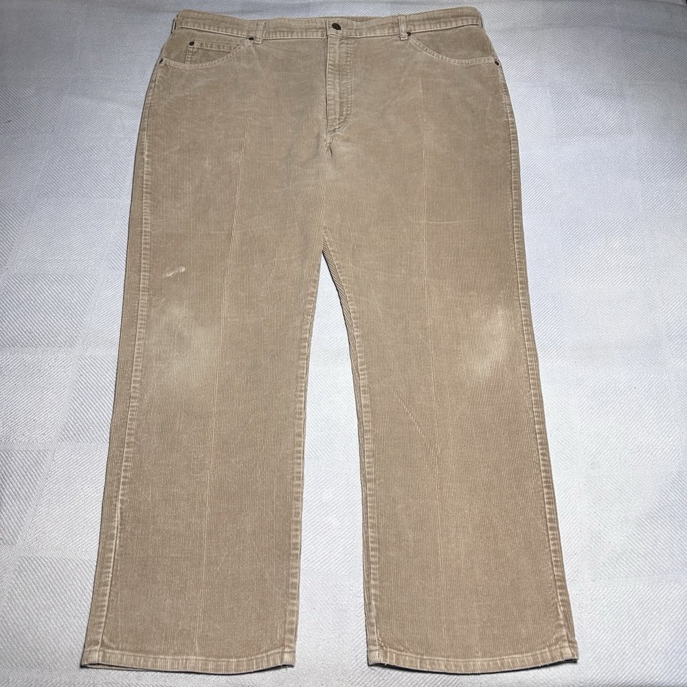 Vintage LL‎ Bean Brown Corduroy Pants Mens 40x30** Straight Leg USA Made Union